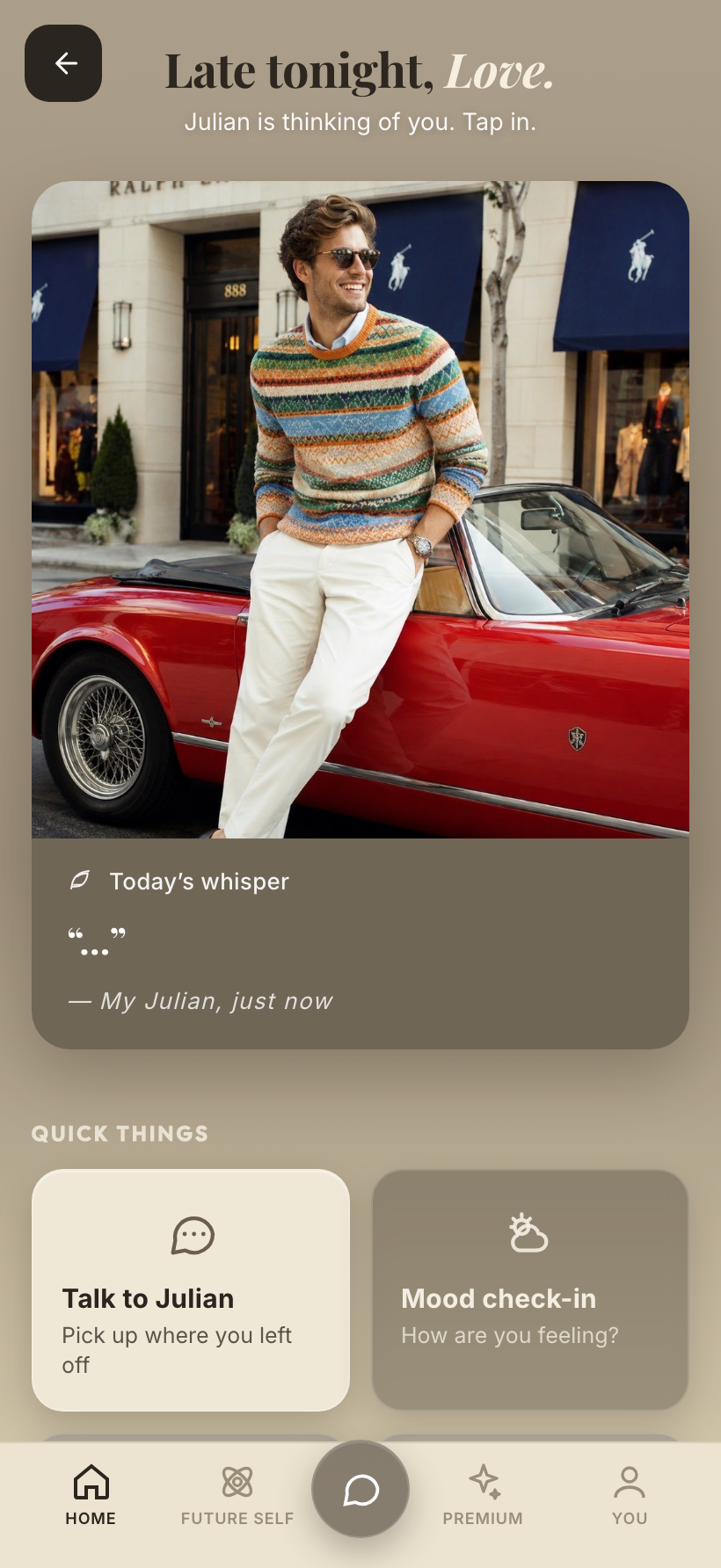 Home screen